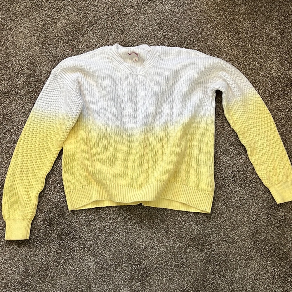 Yellow and white Ombre sweater